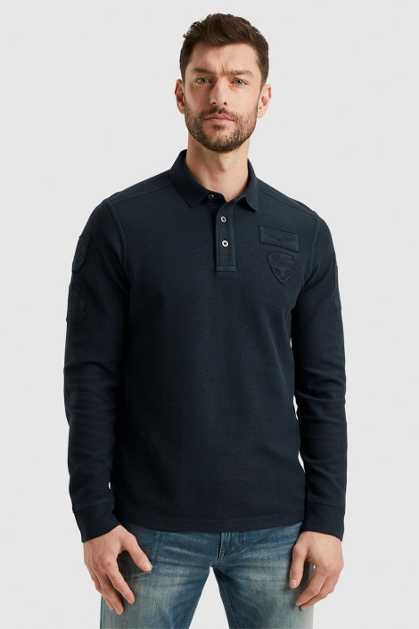PME legend long sleeve polo structured pique